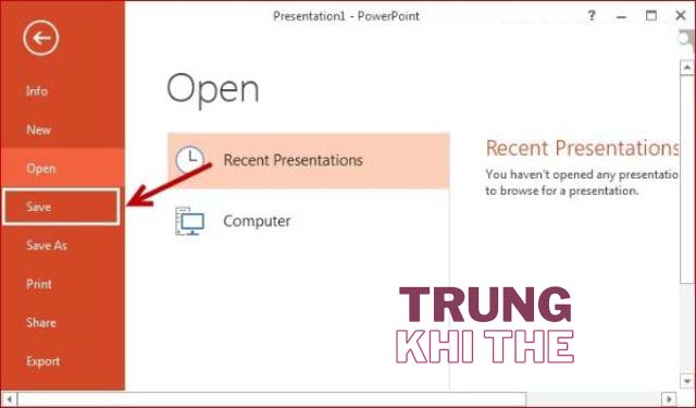 Lưu file powerpoint