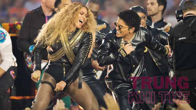 Sự xuất hiện của Beyonce và Bruno Mars đã làm nổ tung khán đài