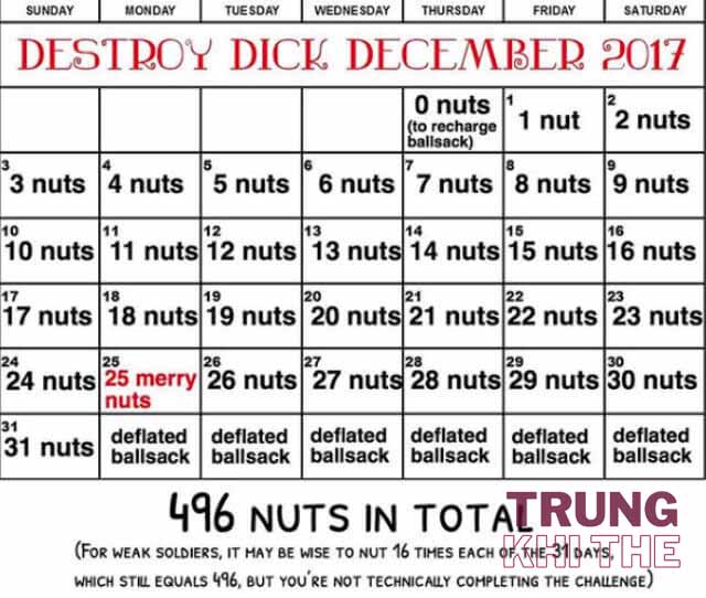 Bảng thử thách Destroy Dick December