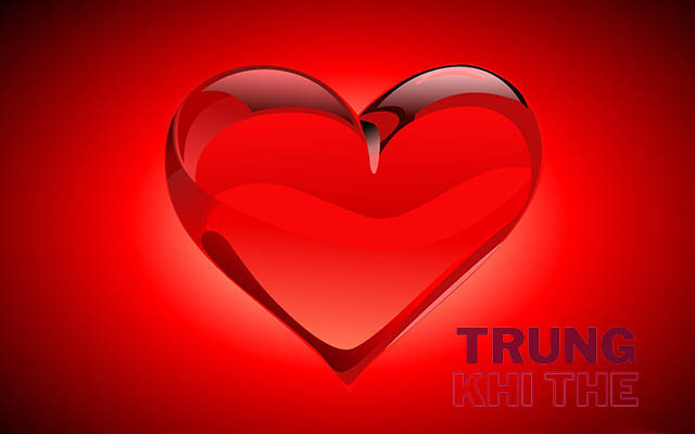 Trái tim màu đỏ thể hiện tình yêu mãnh liệt